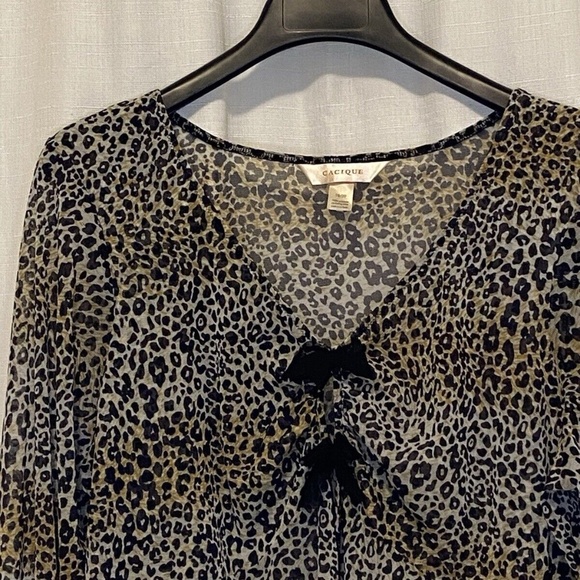 Cacique Vintage Leopard Nightie Vintage Size 18/20 - Picture 4 of 9